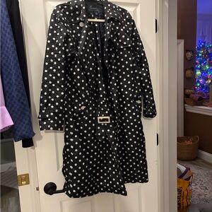 Lauren Ralph Lauren Black and White Polka Dot Coat